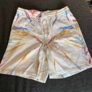 Mens Zara white tie dye shorts size 31 or medium brand new with tags